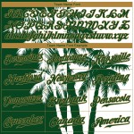 Maillot de baseball motif arbres Hawaii 3D noix de coco, motif personnalisé authentique Maillot de baseball motif arbres Hawaii 3D noix de coco, motif personnalisé authentique
