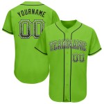 Maillot de baseball Drift authentique Neon Fashion personnalisé vert noir-blanc Maillot de baseball Drift authentique Neon Fashion personnalisé vert noir-blanc