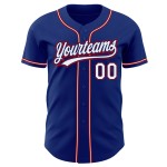 Maillot Royal Baseball personnalisé authentique blanc-rouge Maillot Royal Baseball personnalisé authentique blanc-rouge
