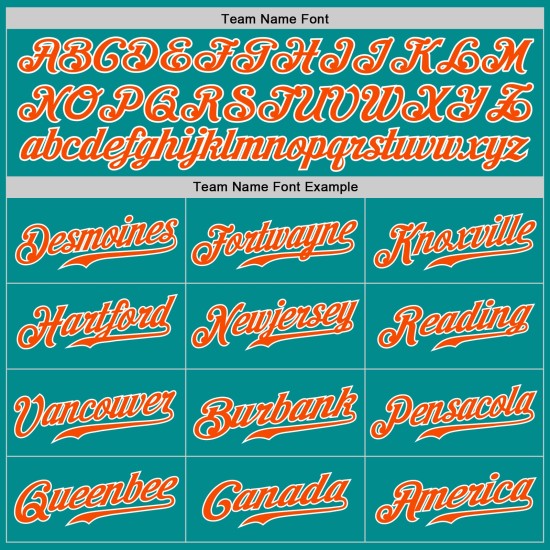Maillot de baseball personnalisé Aqua authentique orange-blanc Maillot de baseball personnalisé Aqua authentique orange-blanc
