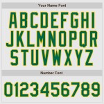 Maillot de baseball à rayures fines vert-doré Raglan, manches authentiques Kelly vertes, manches Kelly blanches personnalisées Maillot de baseball à rayures fines vert-doré Raglan, manches authentiques Kelly vertes, manches Kelly blanches personnalisées