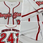 Maillot de baseball authentique rouge-noir personnalisé blanc Maillot de baseball authentique rouge-noir personnalisé blanc